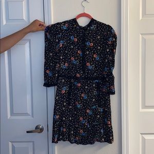 Topshop floral star printed mini dress